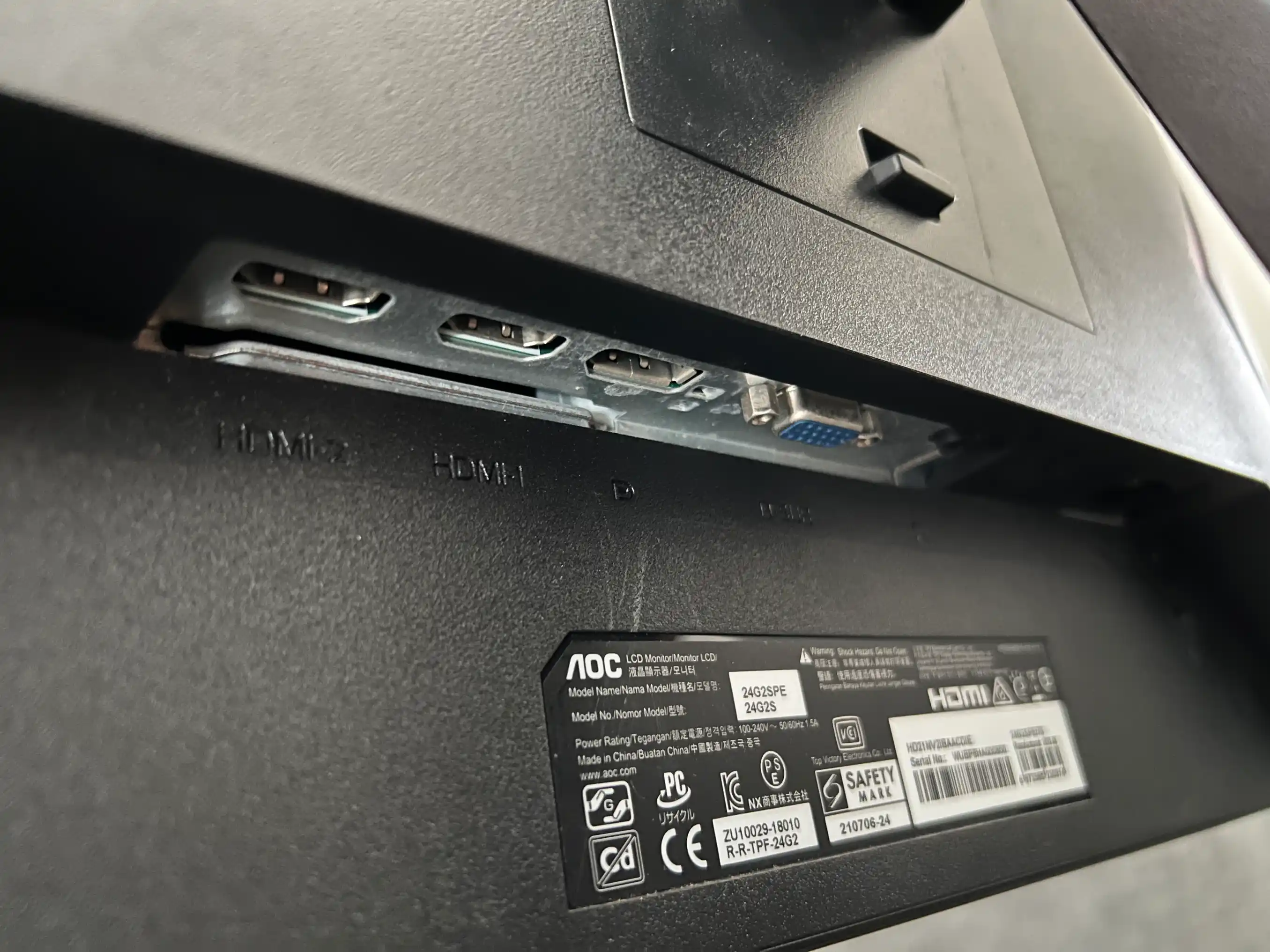 AOC 27G2SPE 165hz 3