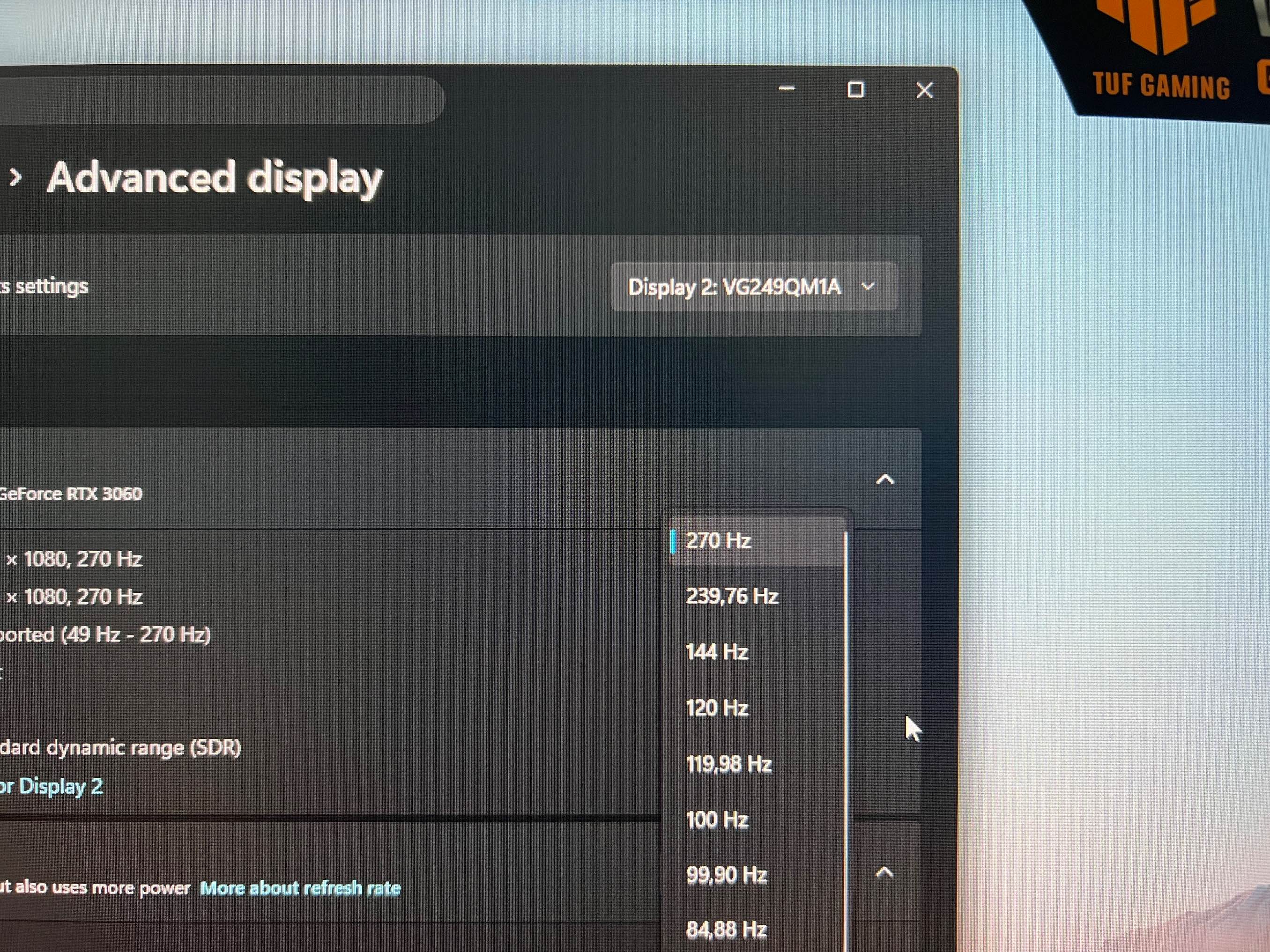Asus Tuf VG249QM1A 270hz 2